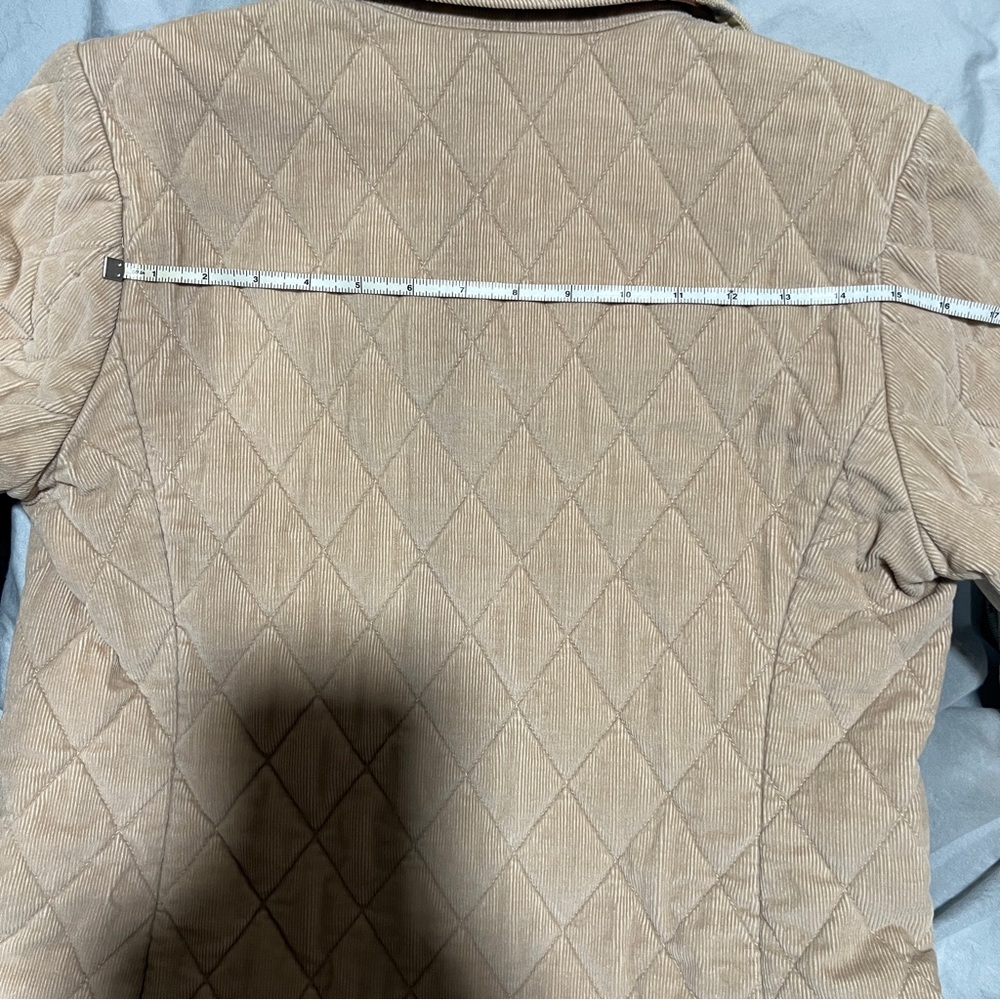 Y2K Brooks Brothers Women's Quilted Corduroy Tan Jacket - Picture 7 of 10